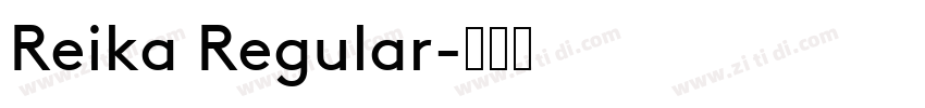 Reika Regular字体转换